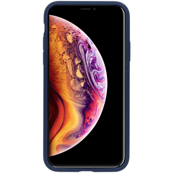 Accezz Coque Liquid Silicone iPhone Xs / X - Bleu