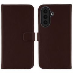 Selencia Étui portefeuille en cuir véritable Samsung Galaxy A57 (5G) - Marron foncé