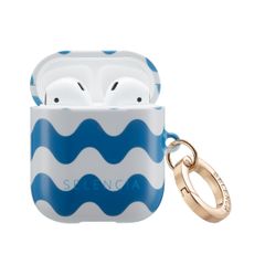 Selencia Coque Vivid Apple AirPods 1 / 2 - Wave Vibes Classic Blue