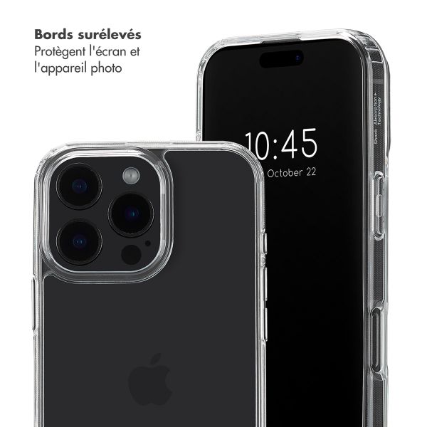 Selencia Coque arrière avec crochets amovibles Apple iPhone 16 Pro Max - Transparent