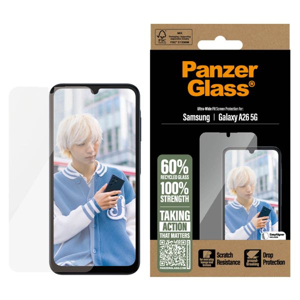 PanzerGlass Protection d'écran Ultra-Wide Fit avec applicateur Samsung Galaxy A26