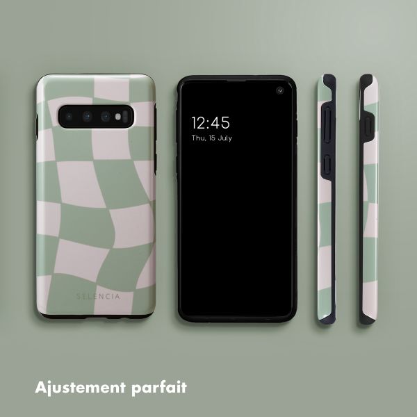 Selencia Coque arrière Vivid Tough Samsung Galaxy S10 - Groovy Sage Green