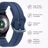 imoshion Bracelet en silicone Samsung Galaxy Watch 4 / 5 / 6 / 7 (20 mm)- Bleu foncé