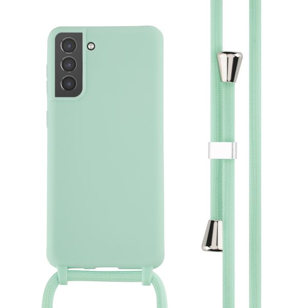 imoshion ﻿Coque en silicone avec cordon Samsung Galaxy S21 Plus - Menthe verte