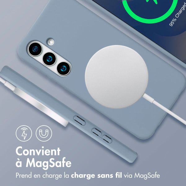 imoshion Coque arrière Color avec cordon amovible et MagSafe Samsung Galaxy S24 / S25 - Ash Blue