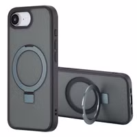 Accezz Coque Ring Stand avec MagSafe Apple iPhone 16e - Noir