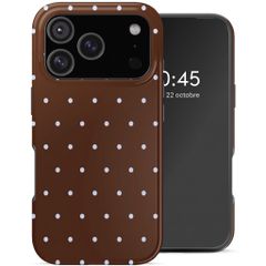 Selencia Coque arrière Vivid avec MagSafe Apple iPhone 17 Pro Max - Happy Dots Chocolate