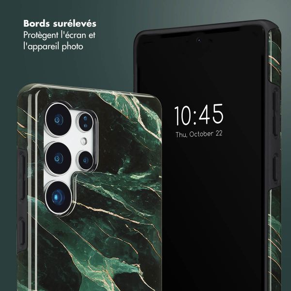 Selencia Coque arrière Vivid Samsung Galaxy S25 Ultra - Chic Marble Quartz