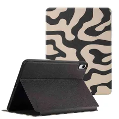 Selencia Coque tablette Vivid Apple iPad 11 (2025) 11 pouces A16 / iPad 10 (2022) 10.9 pouces - Art Wave Black