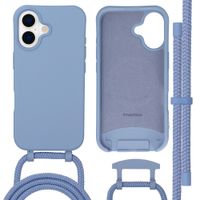 imoshion Coque arrière Color avec cordon amovible et MagSafe Apple iPhone 17 - Ash Blue