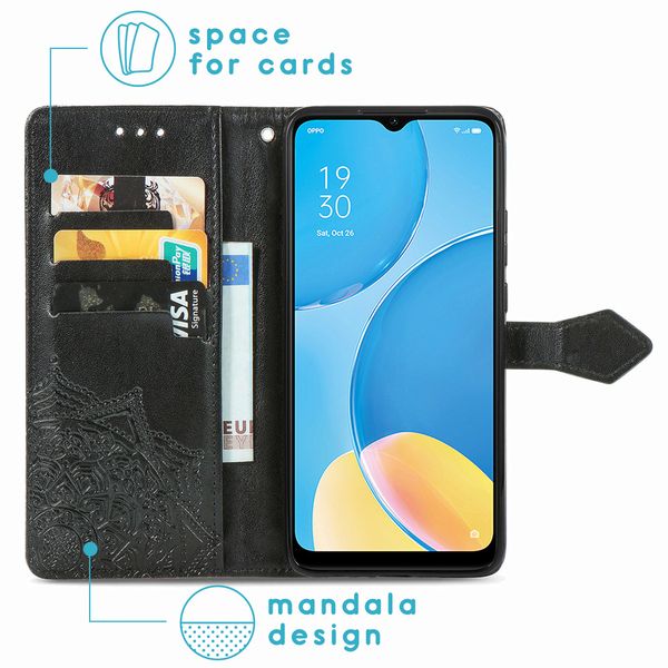 imoshion Etui de télephone Mandala Oppo A15 - Noir