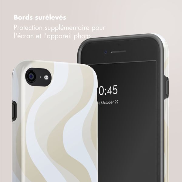 Selencia Coque arrière Vivid Apple iPhone SE (2022 / 2020) / 8 / 7 - Desert Waves Beige