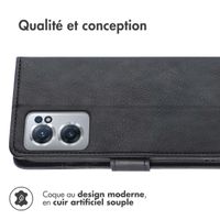 imoshion Étui de téléphone portefeuille Luxe OnePlus Nord CE 2 5G - Noir