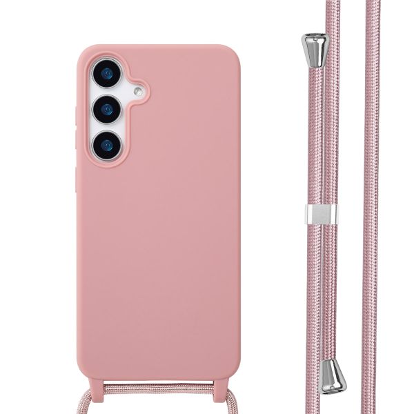 imoshion Coque en silicone avec cordon Samsung Galaxy S25 Plus - Sand Pink