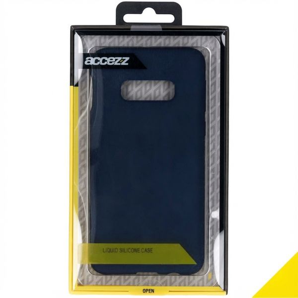 Accezz Coque Liquid Silicone Samsung Galaxy S10e - Bleu foncé