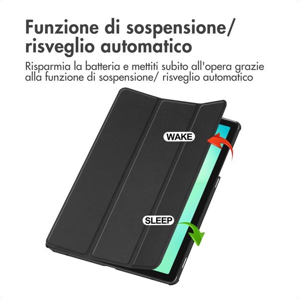 imoshion Coque tablette Trifold Samsung Galaxy Tab A11 Plus - Noir