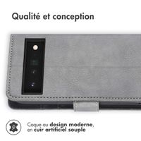 imoshion Étui de téléphone portefeuille Luxe Google Pixel 6 Pro - Gris