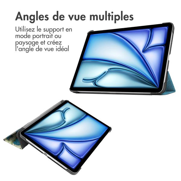 imoshion Coque tablette Design Trifold Apple iPad Air 13 pouces (2025) M3 / (2024) M2 - Green Plant