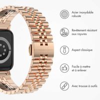 Selencia Bracelet Metallique Jubilee Apple Watch Series 1 á 9 / SE (38/40/41 mm) | Series 10 (42 mm) - Rose Dorée