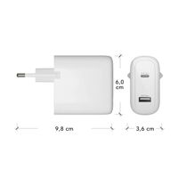 dbramante1928 re-charge | Chargeur Secteur - USB-C 65 watts + USB-A 18 watts - Blanc