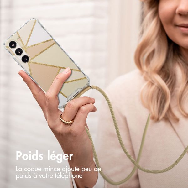 imoshion Coque Design avec cordon Samsung Galaxy S23 - Beige Graphic