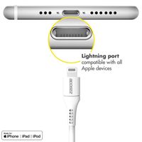 Accezz Câble Lightning vers USB-C - Certifié MFi - 2 mètres - Blanc