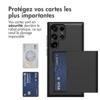 imoshion Coque arrière avec porte-cartes Samsung Galaxy S22 Ultra - Noir