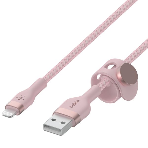 Belkin Câble Boost↑Charge™ USB-A vers Lightning en silicone tressé - 2 mètre - Rose