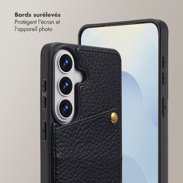 Selencia Coque de télephone Nova avec cordon et porte-cartes Samsung Galaxy S26 - Noir