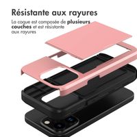 imoshion Coque arrière avec porte-cartes iPhone 15 Pro - Rose Dorée