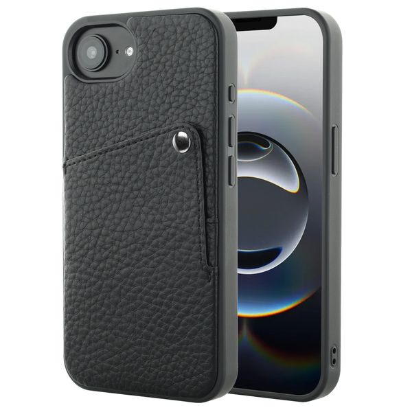 Selencia Coque Riva avec porte-cartes Apple iPhone 17e / 16e - Noir