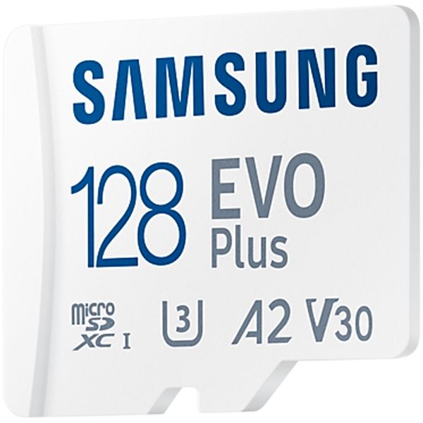 Samsung Carte mémoire 128 Go EVO Plus microSDXC de classe 10 + adapter (2020) - MB-MC128HA/EU