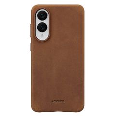 Accezz Coque MagSafe en cuir vintage Samsung Galaxy S25 Edge - Tabacco Cognac