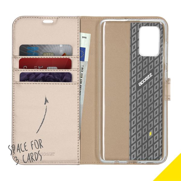 Accezz Étui de téléphone Wallet Samsung Galaxy A71 - Dorée