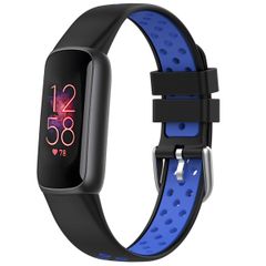 imoshion Bracelet sportif en silicone Fitbit Luxe - Noir/Bleu