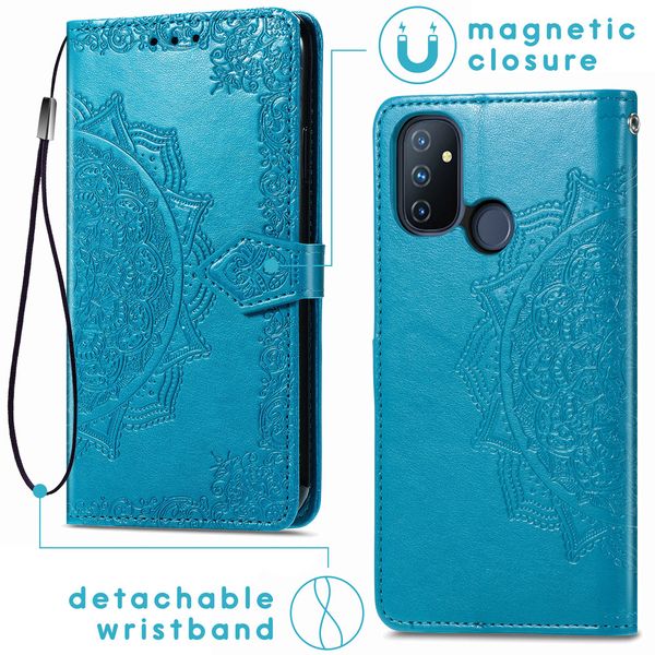 imoshion Etui de télephone Mandala OnePlus Nord N100 - Turquoise
