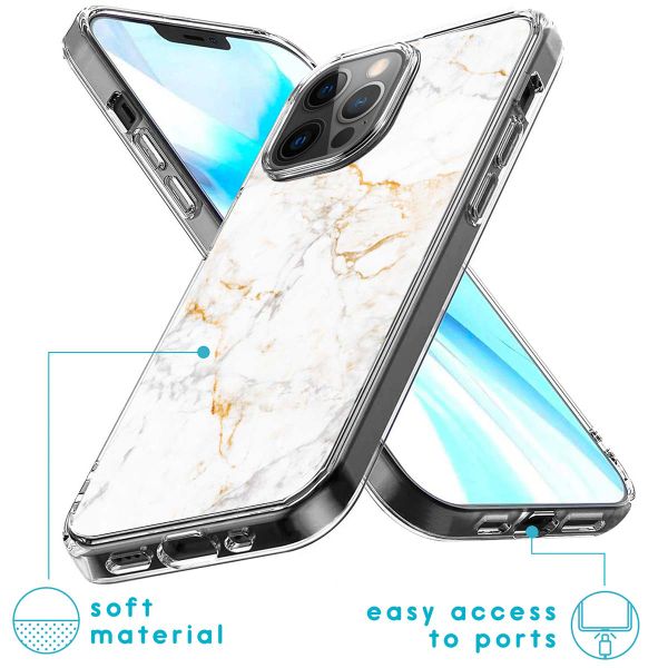 imoshion Coque Design iPhone 12 (Pro) - White Marble