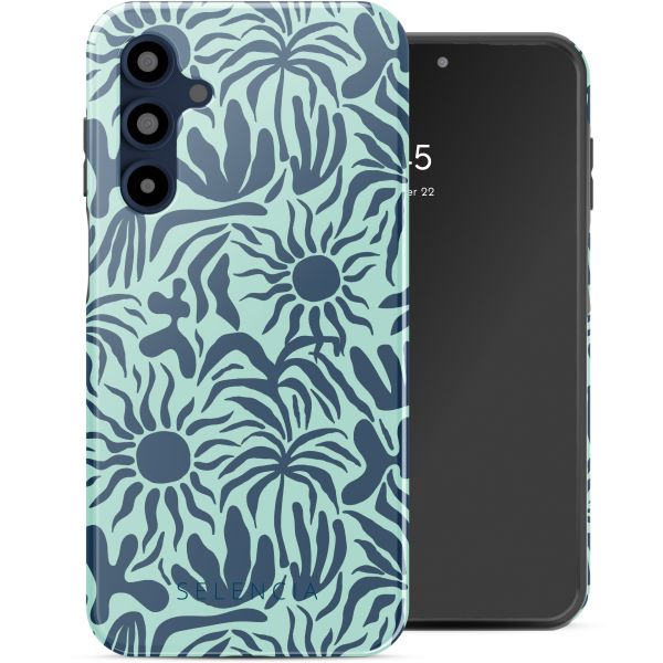 Selencia Coque arrière Vivid Tough Samsung Galaxy A16 - Tropical Vibes Light Blue