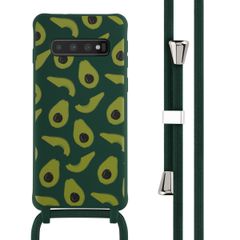 imoshion Coque design en silicone avec cordon Samsung Galaxy S10 - Avocado Green