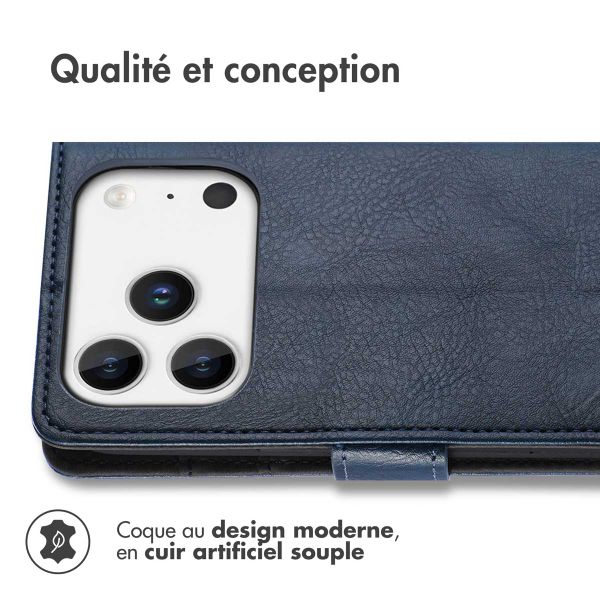 imoshion Étui de télephone portefeuille Apple iPhone 17 Pro Max - Bleu foncé