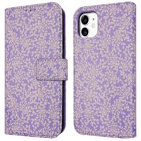 imoshion ﻿Étui de téléphone portefeuille Design iPhone 11 - Purple White Flowers