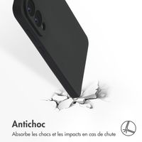 Accezz Coque Liquid Silicone avec MagSafe Samsung Galaxy S25 Edge - Noir