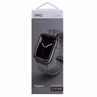 Uniq Bracelet tressé Aspen Designer Edition Apple Watch Series 1 t/m 11 / SE / Ultra (44/45/46/49 mm) - Pebble Grey