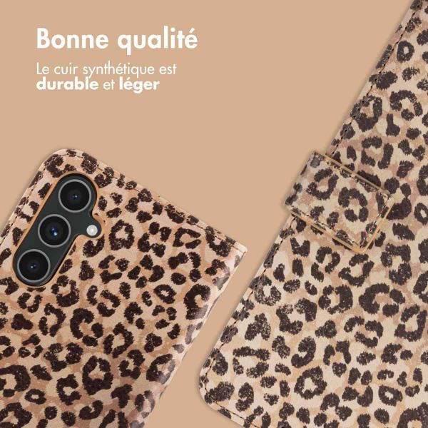imoshion Étui de télephone portefeuille Design Samsung Galaxy A55 - Leopard Mood