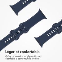 imoshion Bracelet en silicone⁺ Apple Watch Series 1 t/m 9 / SE (38/40/41 mm) | Series 10 / 11 (42 mm) - Taille S/M - Midnight