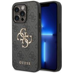 Guess Coque 4G Metal Logo Backcover Apple iPhone 14 Pro - Gris