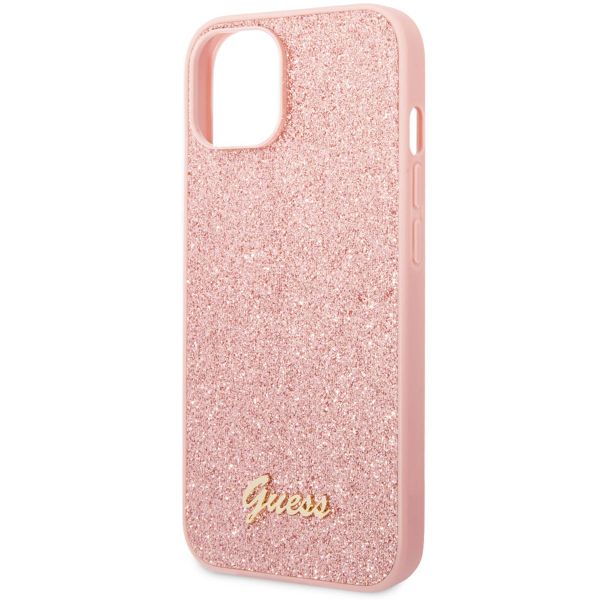 Guess Coque Glitter Flakes Apple iPhone 14 - Rose