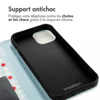 imoshion Étui de télephone portefeuille Design Apple iPhone 15 - Cherry Check