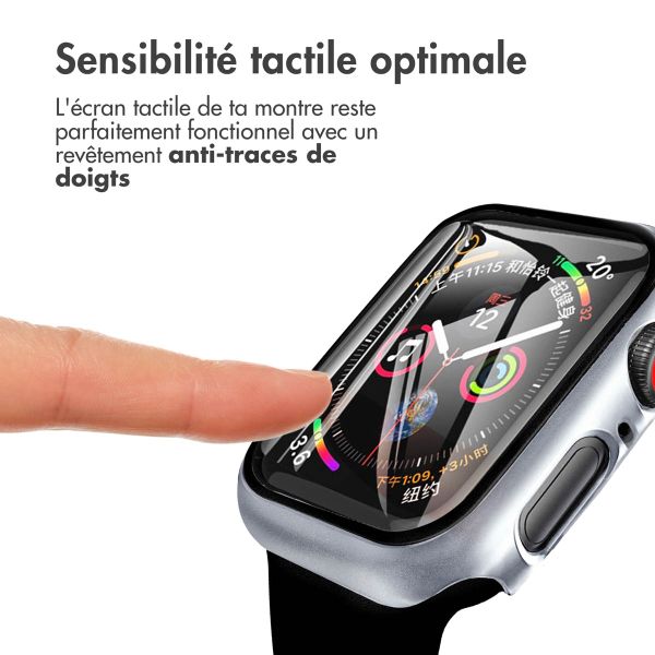 imoshion Coque rigide à couverture complète Apple Watch 4 / 5 / 6 / SE - 40 mm - Argent