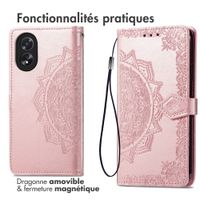 imoshion Etui de téléphone portefeuille Mandala Oppo A18 / Oppo A38 - Rose Dorée